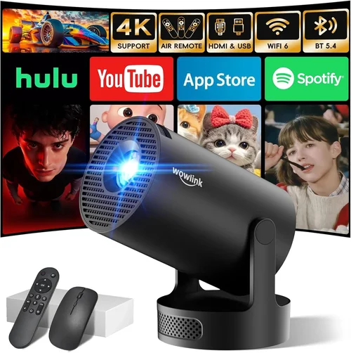 Mini Projector with WiFi 6 and