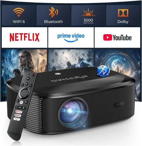 4K Projector with WiFi and Blu