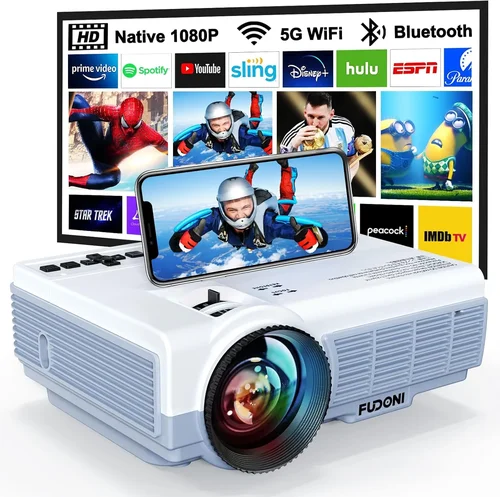 FUDONI Projector with 5G WiFi