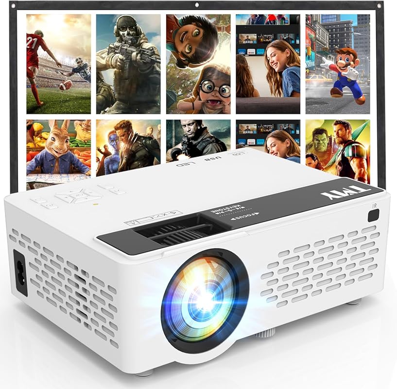 TMY 1080P Full HD Portable Mini Projector - Bluetooth, Indoor Outdoor 