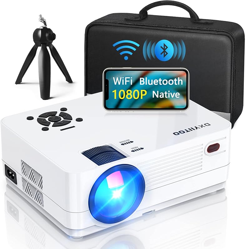 Native 1080P Projector WiFi Bluetooth, 300-Inch Outdoor Movie Projecto