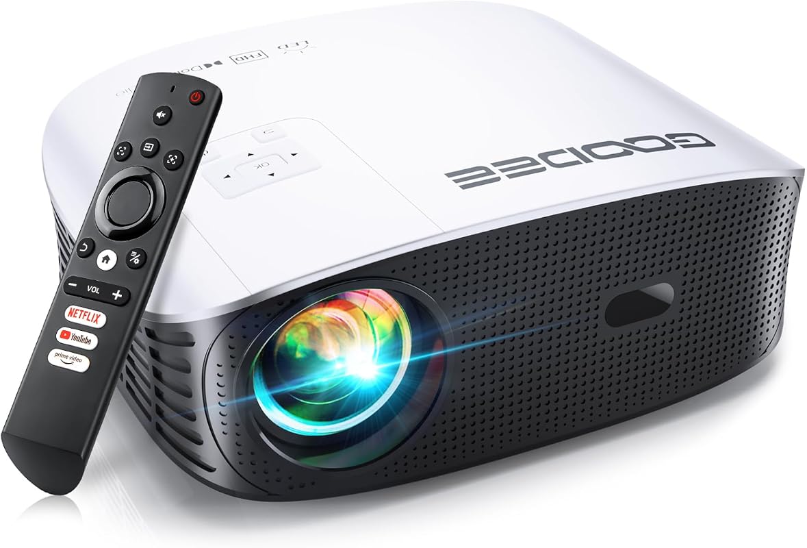 GooDee 4K Smart Projector 5G WiFi Bluetooth Dolby Audio Built-in Apps 