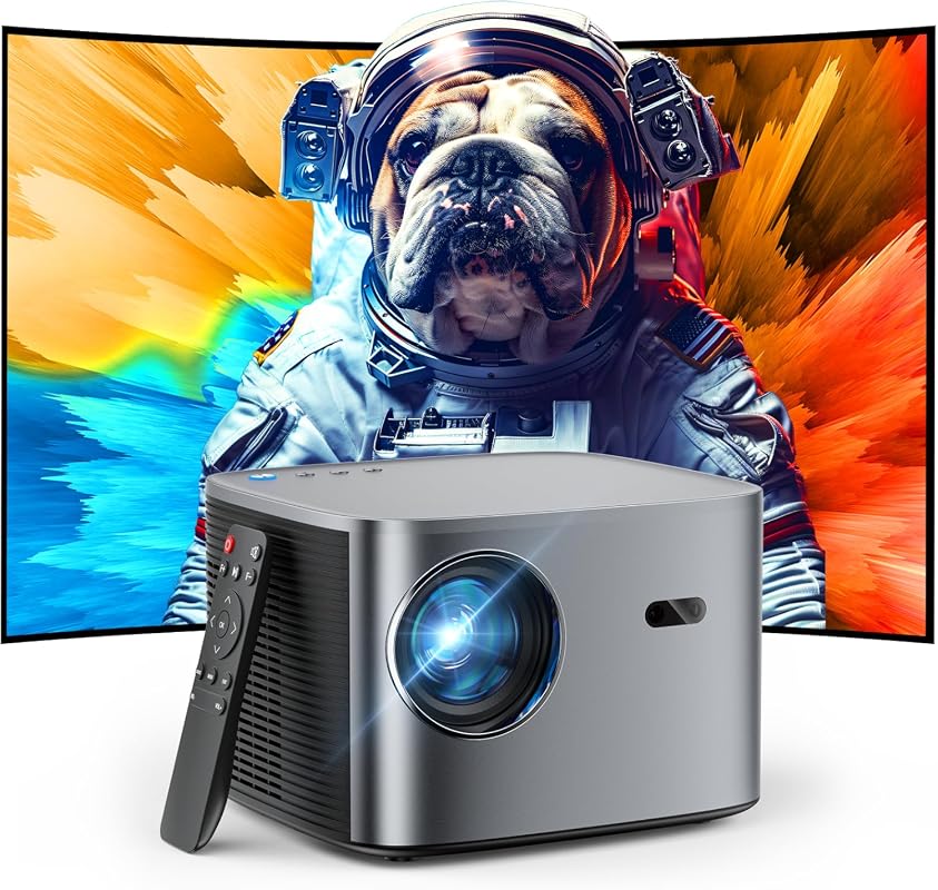 Groview 4K Projector with WiFi and Bluetooth, 1000 ANSI Movie Projecto