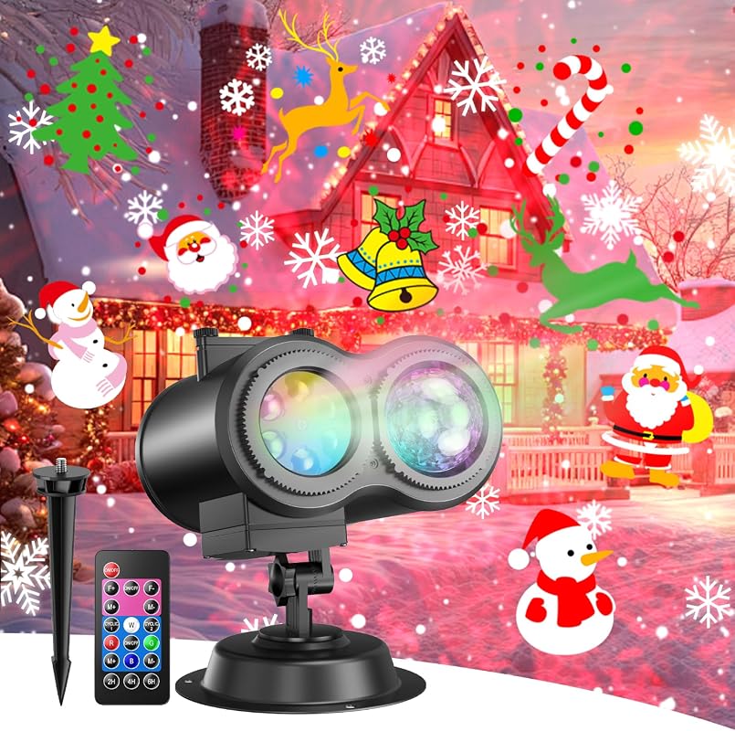 4-Large Pattern Halloween Christmas Projector Lights Outdoor, 29 Effects
