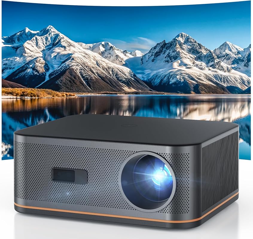 HAPPRUN 4K Projector with WiFi and Bluetooth, 2000 ANSI Smart Home The