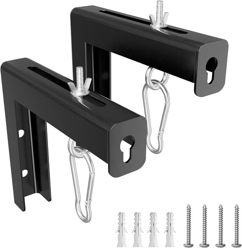 Universal Pull‑Down Projector Screen Mount Kit, Ceiling & Wall L‑Brack
