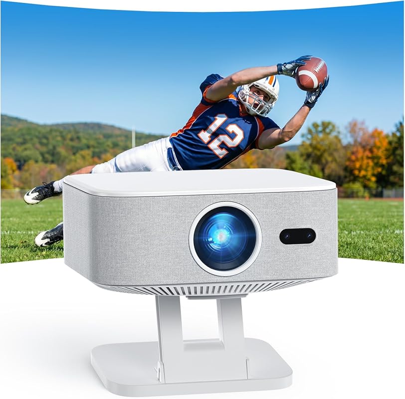 NICPOW Native 1080P Outdoor Projector with 1500 ANSI, Built-in Apps, W