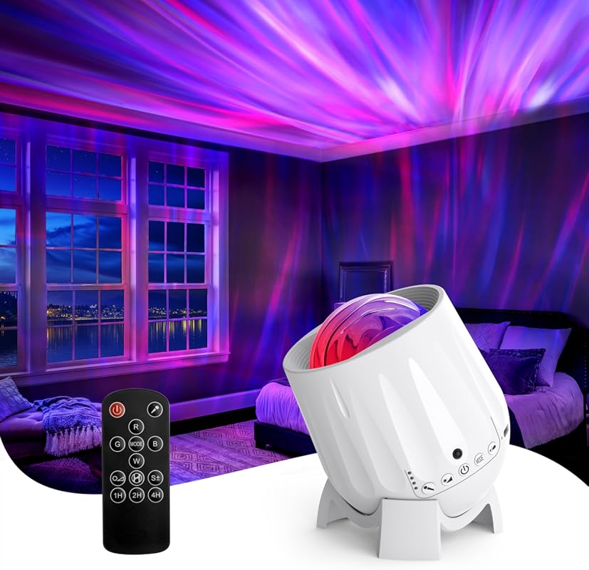 Northern Lights Galaxy Projector with Remote, Timer, Sleep Aid, Aurora