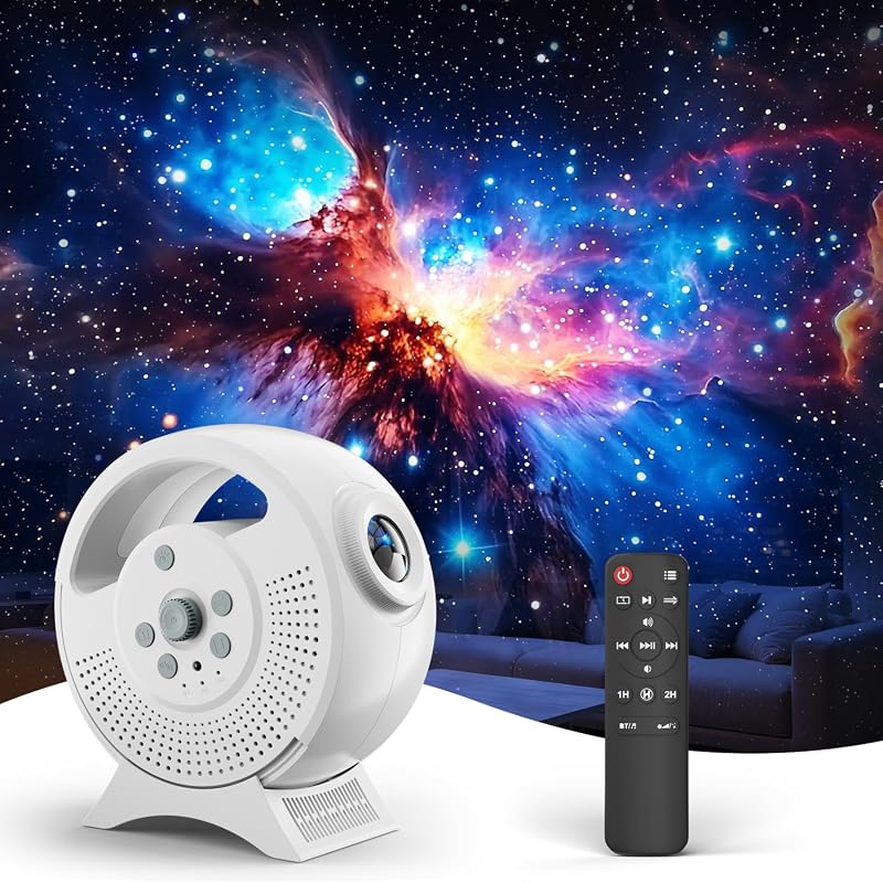 Rossetta 3D Galaxy Projector with 60 Scenes, Bluetooth Speaker, Timer