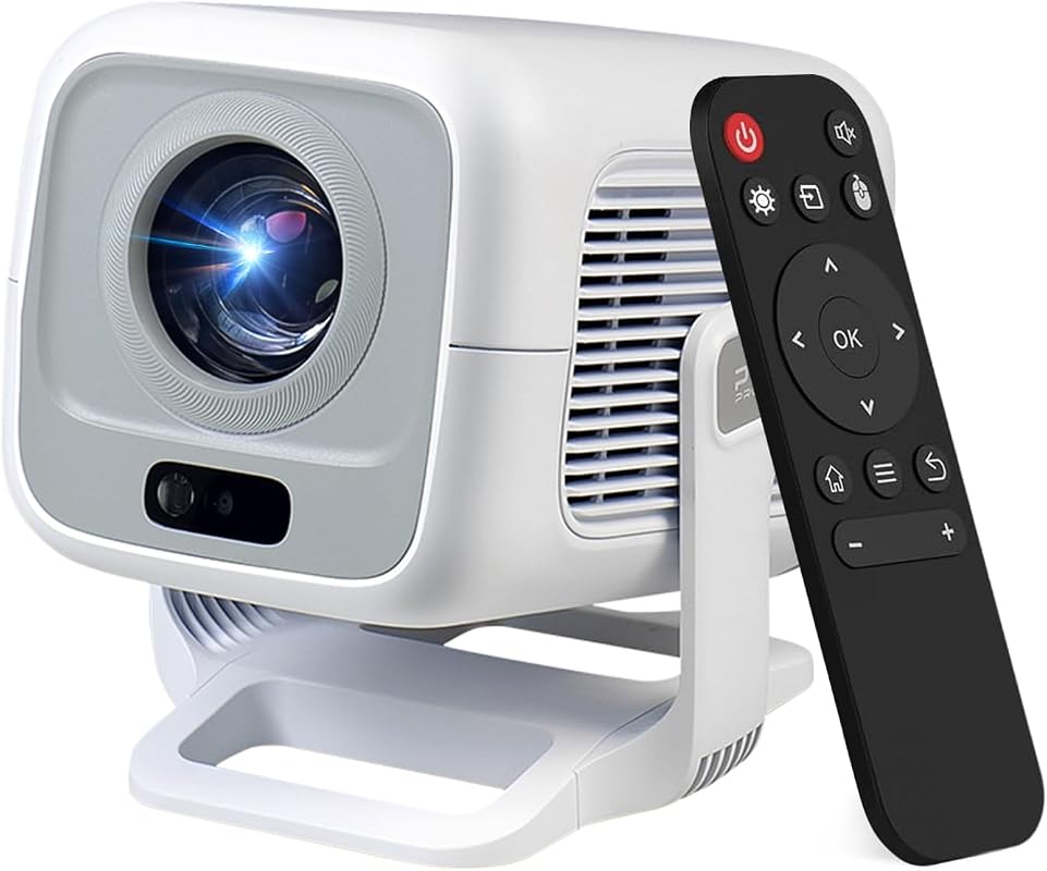 Native 1080P 4K Support Mini Projector with WiFi and Bluetooth, Auto F