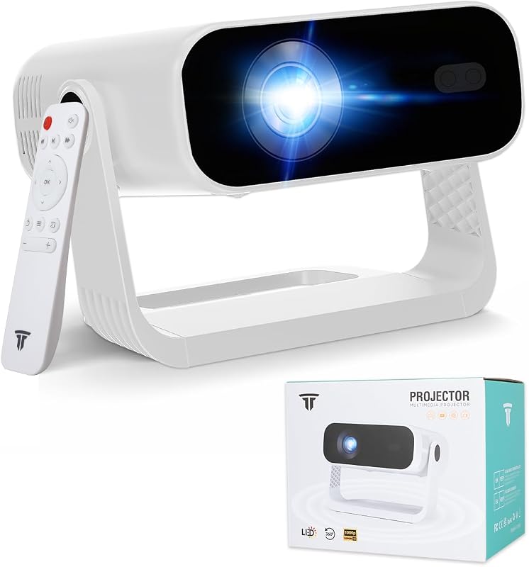 Wielio 2026 Smart Projector Android 14/TV with WiFi 6 and Bluetooth 5.